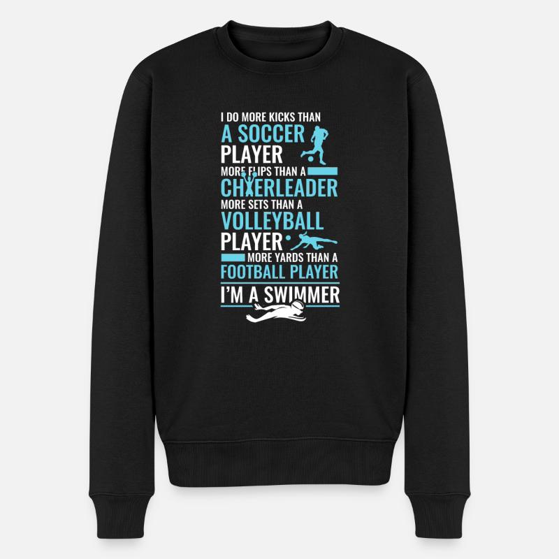 Nageurs amusants - Pull Premium bio Homme - noir