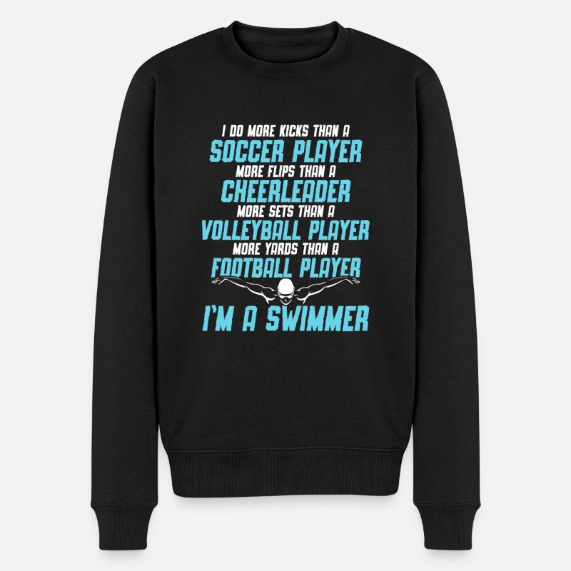 Nageurs amusants - Pull Premium bio Homme - noir