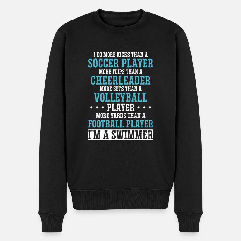 Nageurs amusants - Pull Premium bio Homme - noir