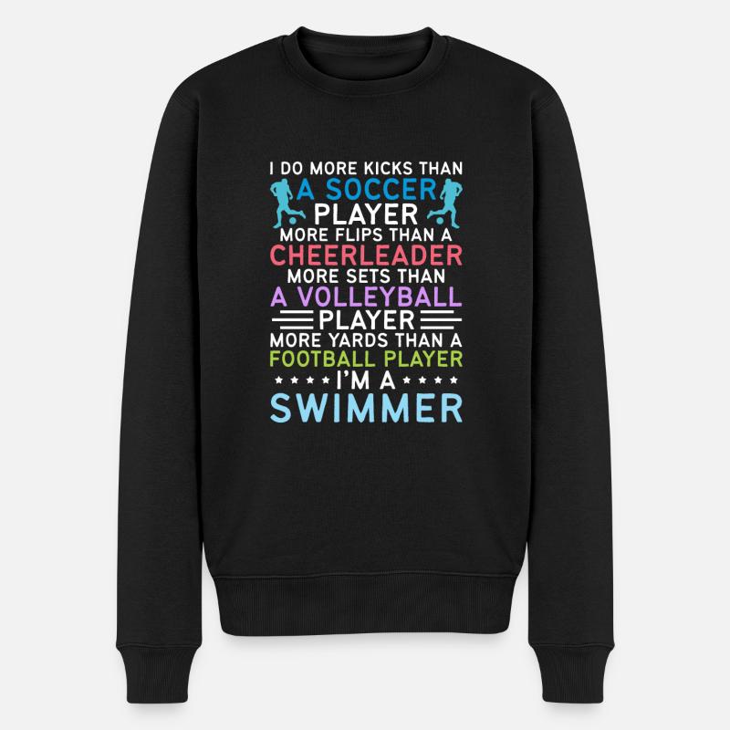 Nageurs amusants - Pull Premium bio Homme - noir