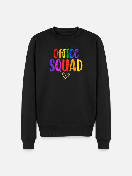 Office Squad Verwaltungsassistent Geschenkeschule - Männer Premium Bio Pullover - Schwarz