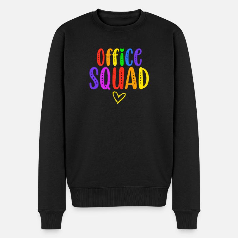 Office Squad Verwaltungsassistent Geschenkeschule - Männer Premium Bio Pullover - Schwarz