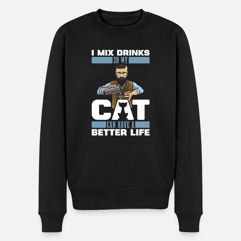 Bartender Bartender Cat Bartender - Men's Premium Organic Jumper - black