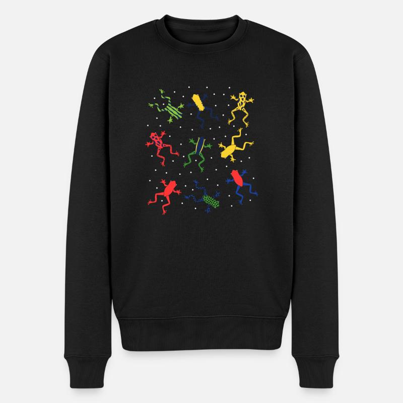 Baumfrosch Frösche Shirt Geschenk - Männer Premium Bio Pullover - Schwarz