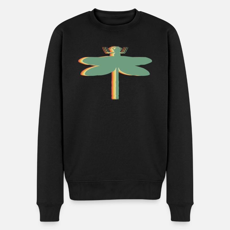 Libellules insectes rétro Libellule - Pull Premium bio Homme - noir