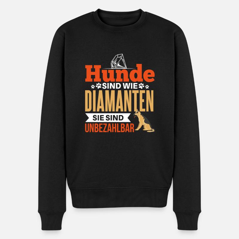 Cooler Hunde Haustier Spruch - Männer Premium Bio Pullover - Schwarz