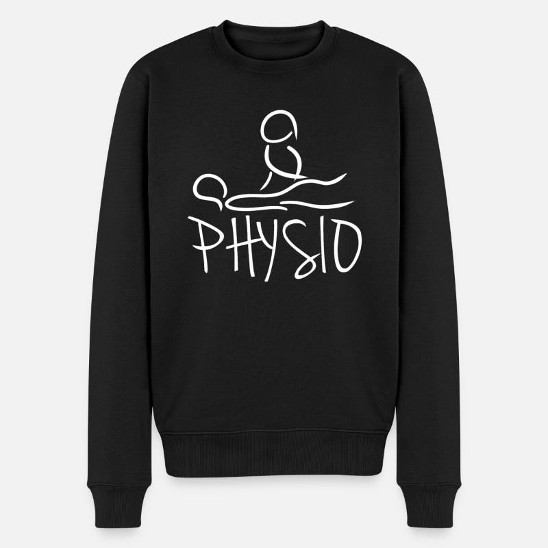 Physio Physiotherapeut - Männer Premium Bio Pullover - Schwarz