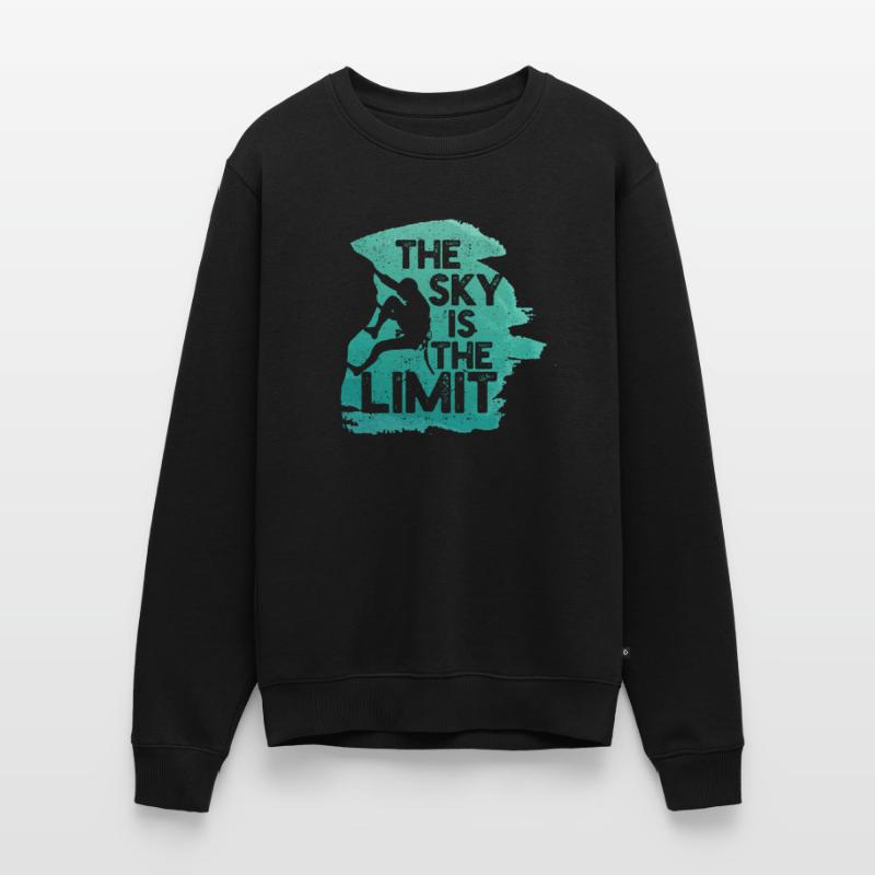 Der Himmel ist die Grenze - Kletterer oder Boulder Männer Premium Bio Pullover