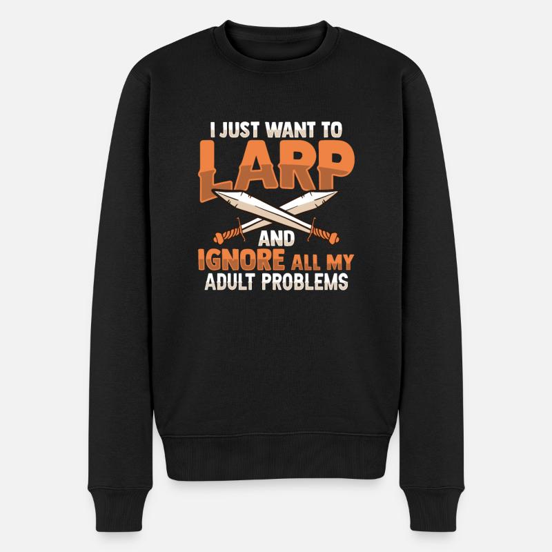 LARP RPG Rollenspiel Design für einen Larper - Männer Premium Bio Pullover - Schwarz