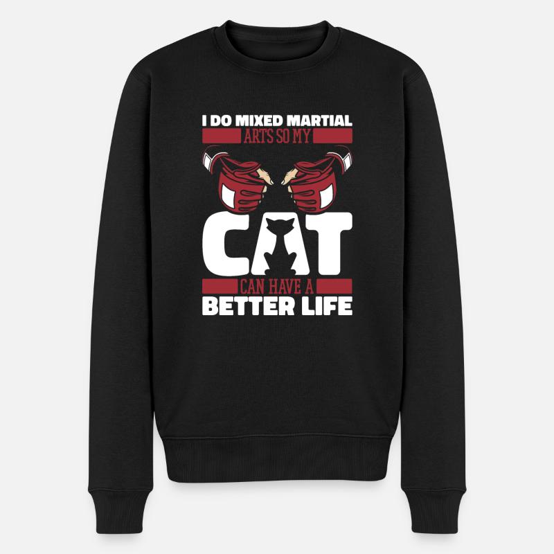 Chat d’arts martiaux mixtes - Pull Premium bio Homme - noir