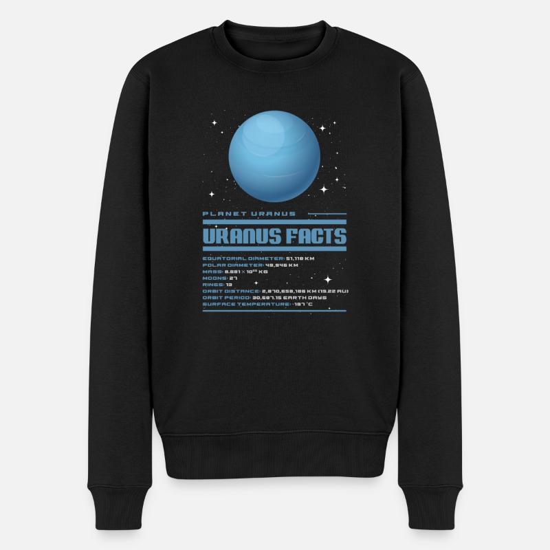Uranus - Männer Premium Bio Pullover - Schwarz