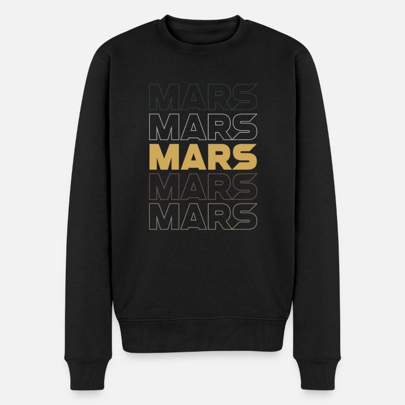 Mars - Männer Premium Bio Pullover - Schwarz