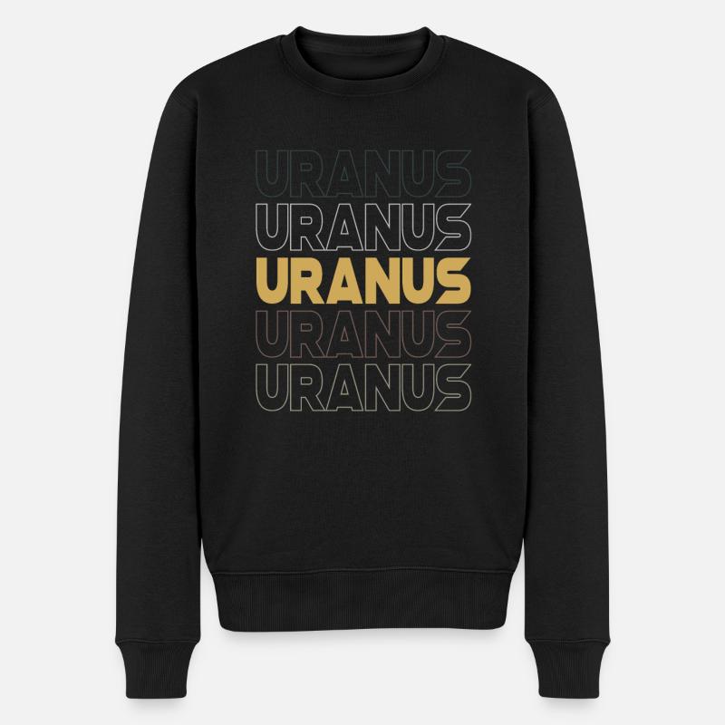 Uranus - Männer Premium Bio Pullover - Schwarz