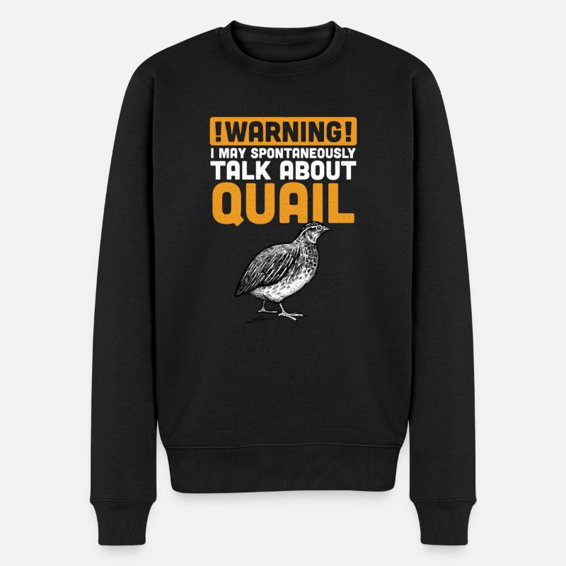 Cadeau d’oiseau de caille - Pull Premium bio Homme - noir