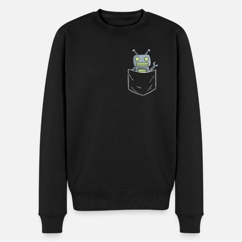 Robot - Pull Premium bio Homme - noir