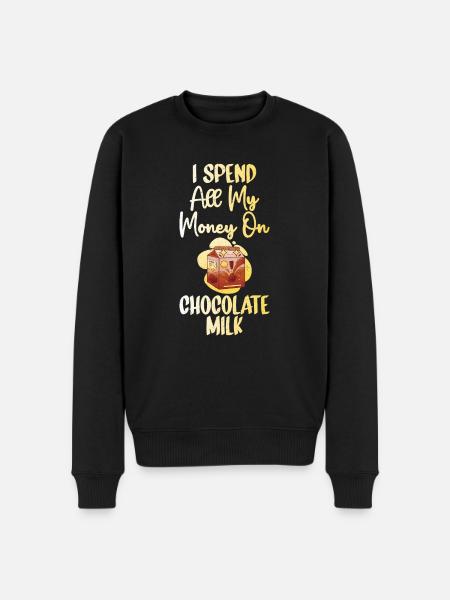 Chocolate Milk Lover Gifts - Men's Premium Organic Jumper - black