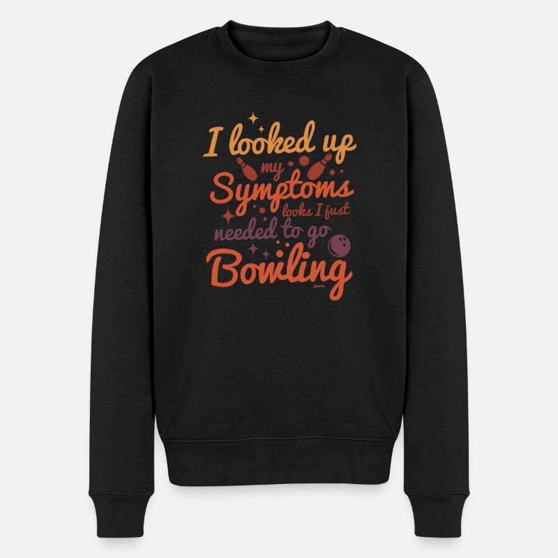 Bowling Strike Bowlingbahn Bowlingteam - Männer Premium Bio Pullover - Schwarz
