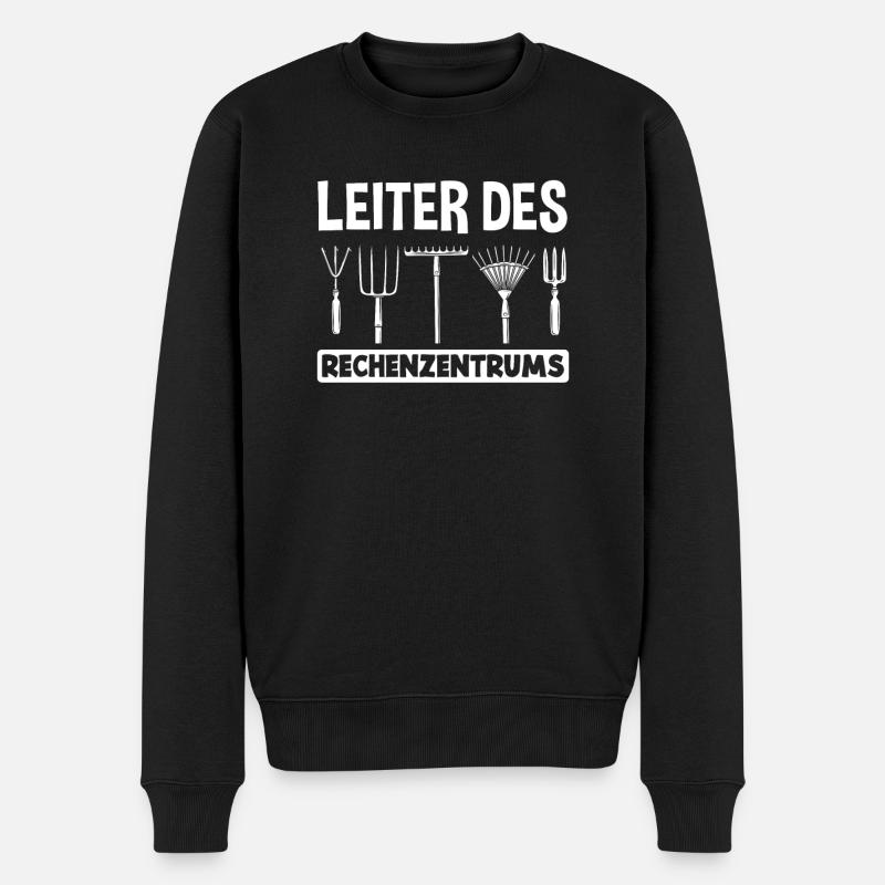 Leiter Des Rechenzentrum Lustiges Gärtner Garten - Männer Premium Bio Pullover - Schwarz