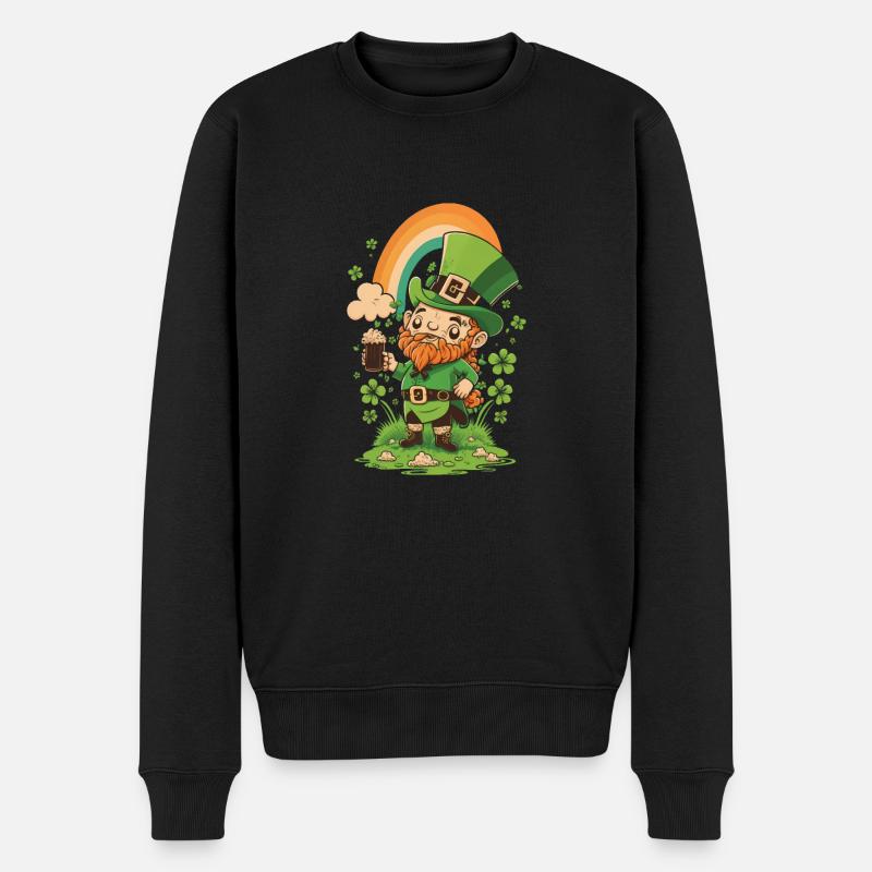 St. Patty Leprechaun - Pull Premium bio Homme - noir