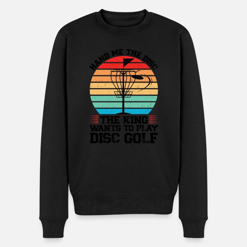 Discgolfer Discgolf Discgolfing Geschenk - Männer Premium Bio Pullover - Schwarz