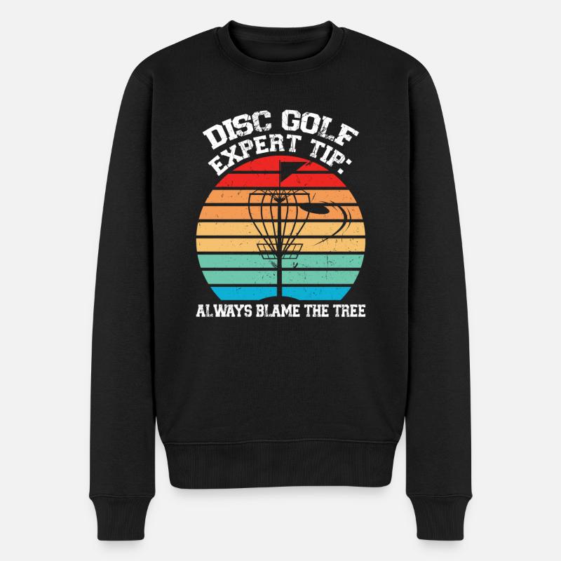 Discgolfer Discgolf Discgolfing Geschenk - Männer Premium Bio Pullover - Schwarz