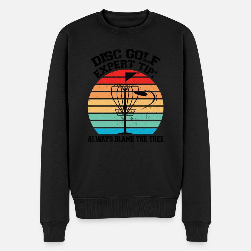 Discgolfer Discgolf Discgolfing Geschenk - Männer Premium Bio Pullover - Schwarz
