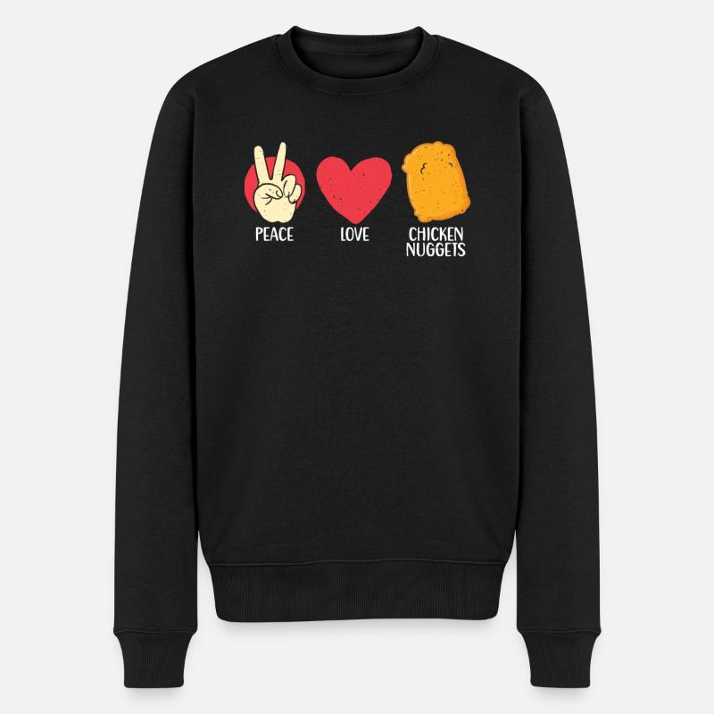 Cadeaux de pépites de poulet - Pull Premium bio Homme - noir
