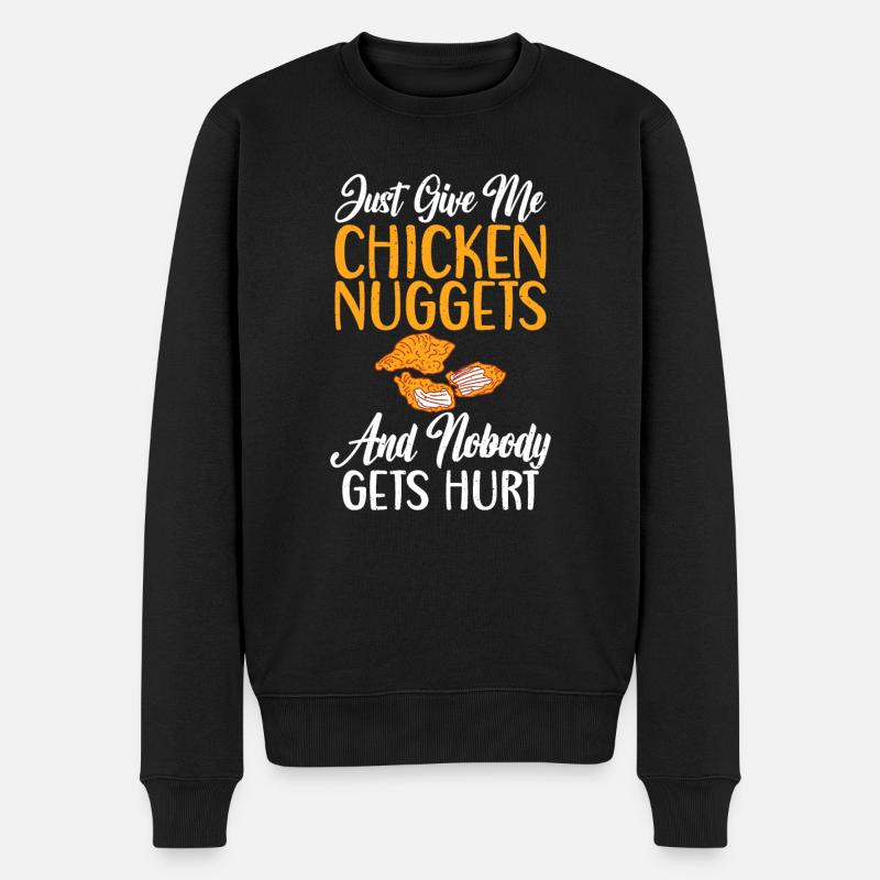 Cadeaux de pépites de poulet - Pull Premium bio Homme - noir