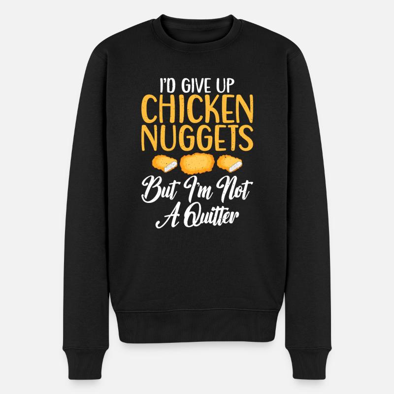 Chicken Nugget Geschenke - Männer Premium Bio Pullover - Schwarz