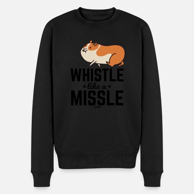 Hamster pfeift ein Lied - Männer Premium Bio Pullover - Schwarz