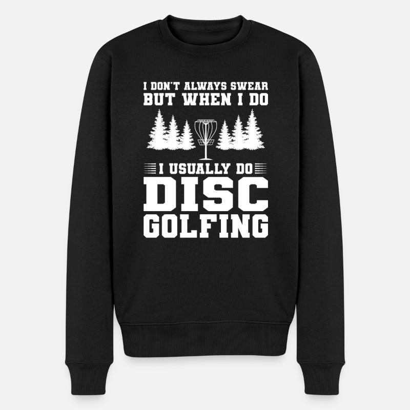 Discgolfer Discgolf Discgolfing Geschenk - Männer Premium Bio Pullover - Schwarz