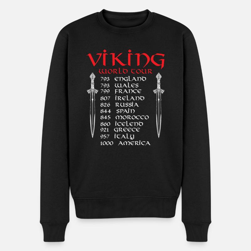 Tour du monde viking - Pull Premium bio Homme - noir