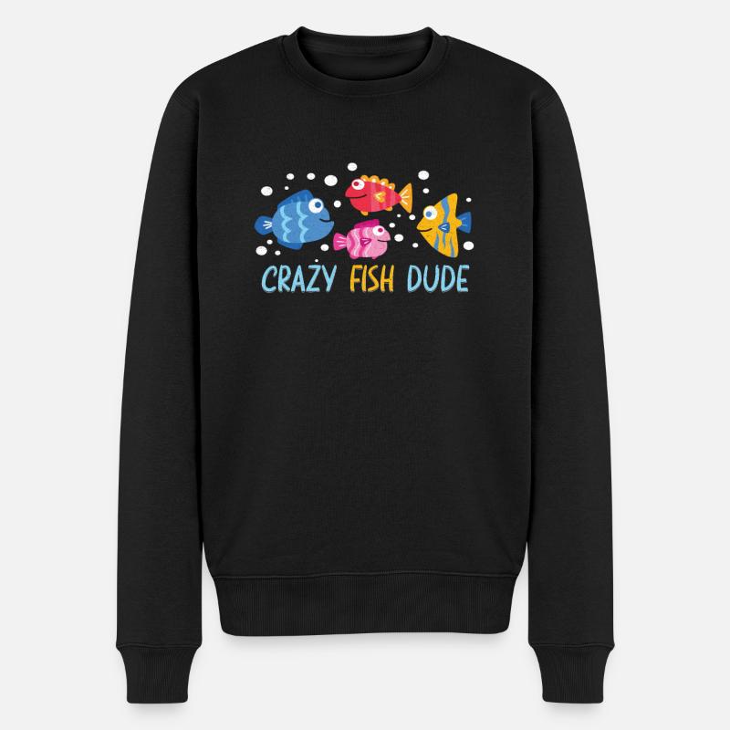 Aquaristik Aquarium Keeper Fishkeeper - Männer Premium Bio Pullover - Schwarz
