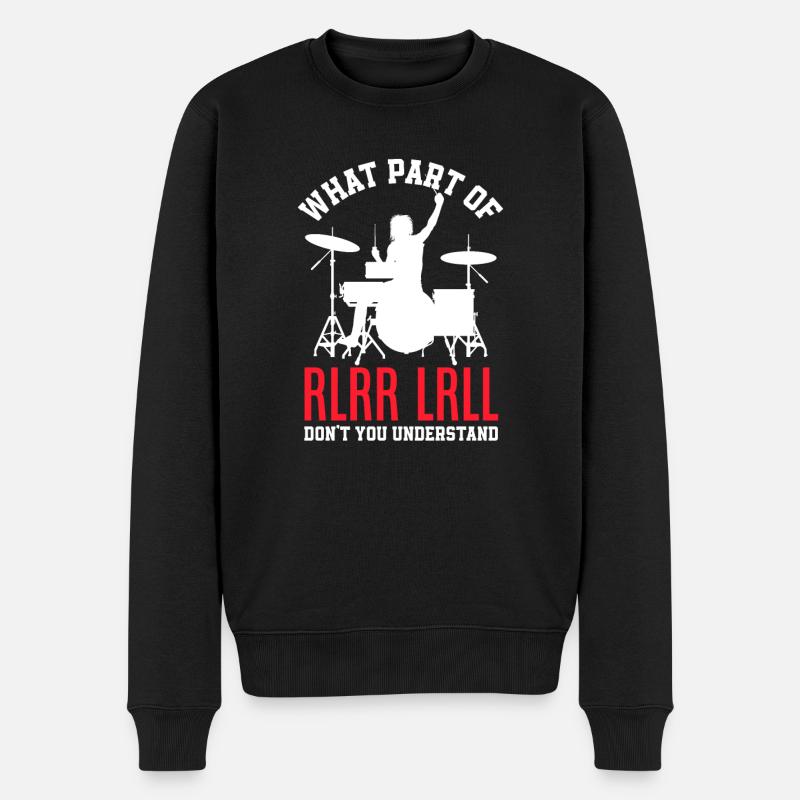 Schlagzeug Schlagzeuger Geschenk - Männer Premium Bio Pullover - Schwarz
