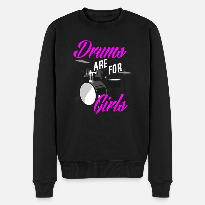 Drums Girl Drummer Gift - Pull Premium bio Homme - noir