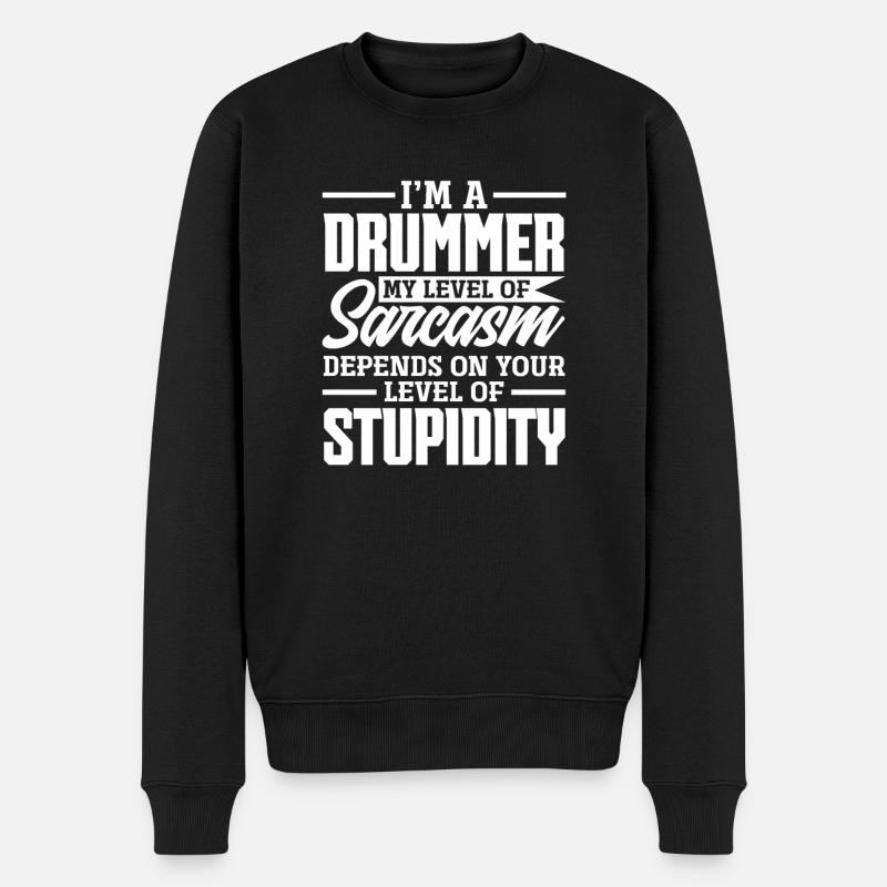 Drums Drummer Gift - Pull Premium bio Homme - noir