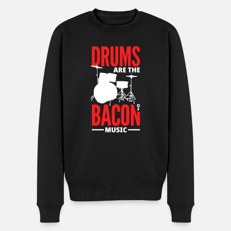 Schlagzeug Schlagzeuger Geschenk - Männer Premium Bio Pullover - Schwarz