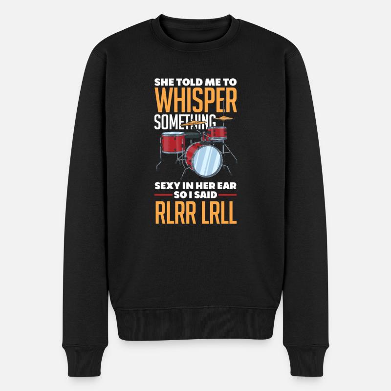 Schlagzeug Schlagzeuger Geschenk - Männer Premium Bio Pullover - Schwarz
