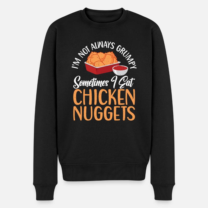 Chicken Nugget Geschenke - Männer Premium Bio Pullover - Schwarz