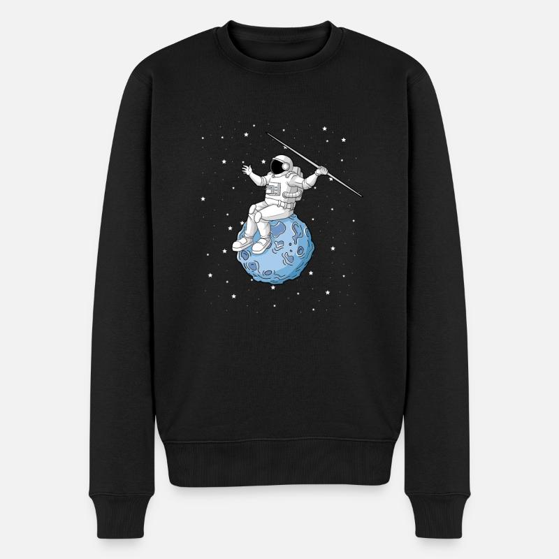 Speerwurfstrecker Leichtathletik Speerwerfer - Männer Premium Bio Pullover - Schwarz