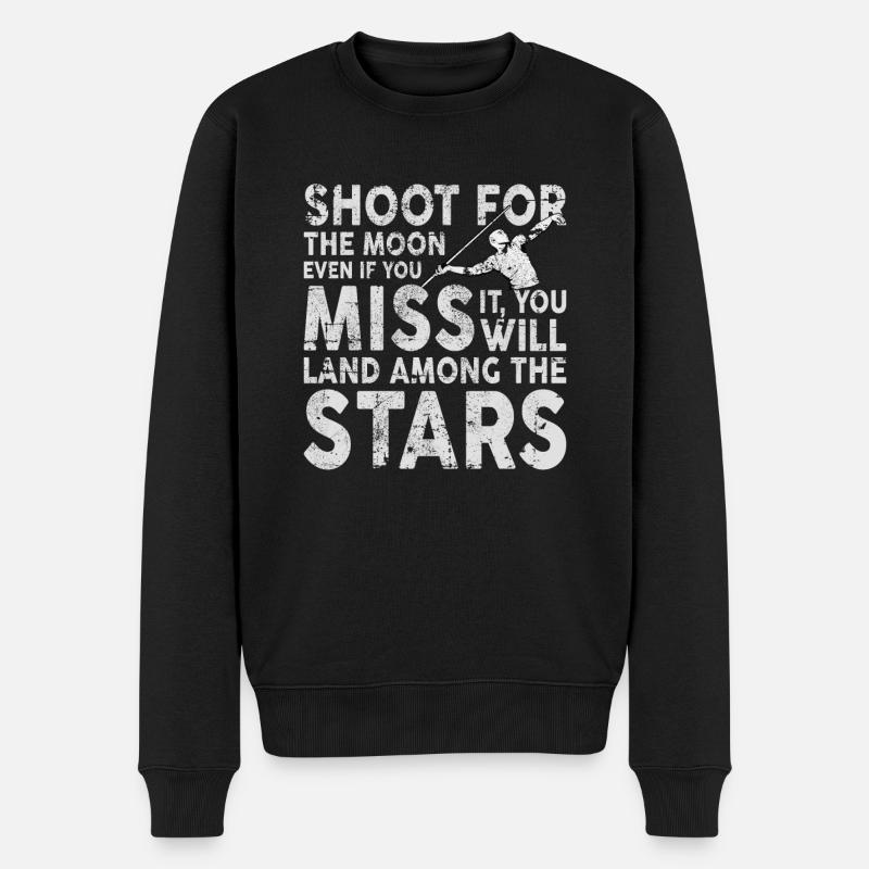 Speerwurfstrecker Leichtathletik Speerwerfer - Männer Premium Bio Pullover - Schwarz