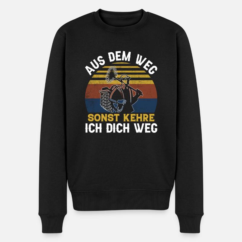 Schornsteinfeger Geschenkidee kehren - Männer Premium Bio Pullover - Schwarz