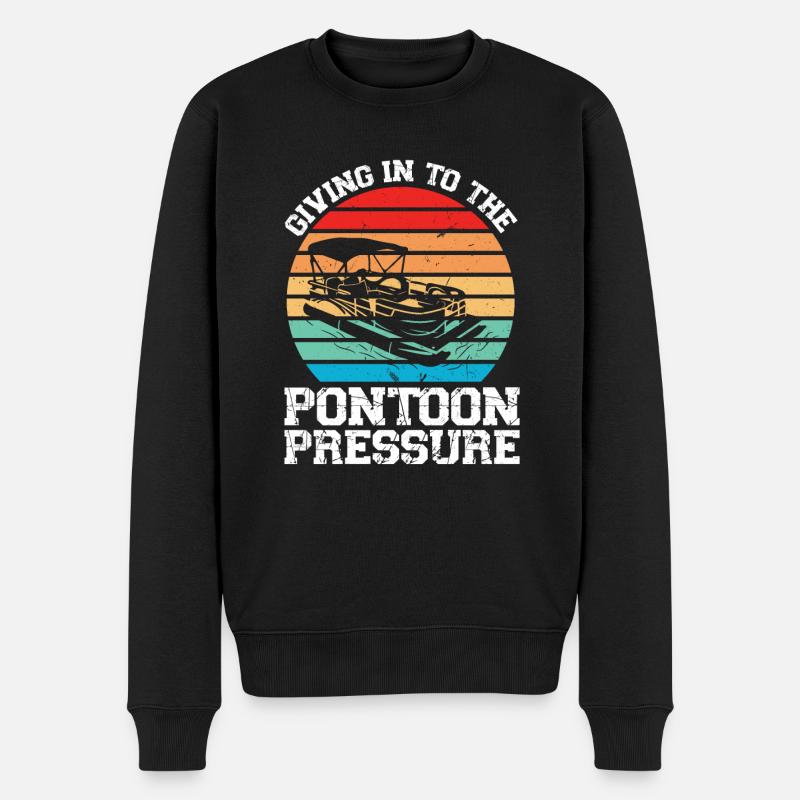Ponton Pontonierboot Geschenk - Männer Premium Bio Pullover - Schwarz