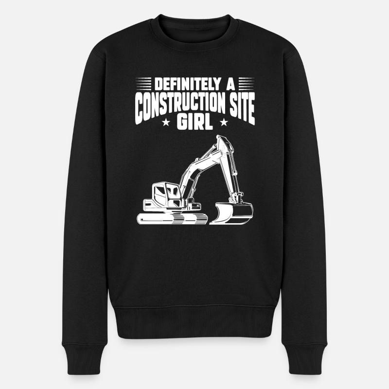 Baustelle Bauherr Geschenk - Männer Premium Bio Pullover - Schwarz