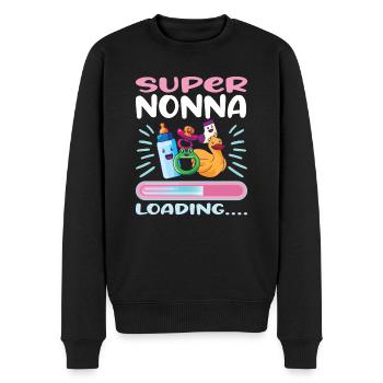 Super Nonna 2023 Loading..... - Männer Premium Bio Pullover - Schwarz - Vorne - Nico (187cm)