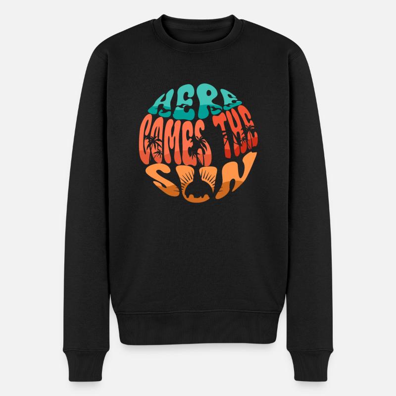 Here Comes The Sun - Männer Premium Bio Pullover - Schwarz