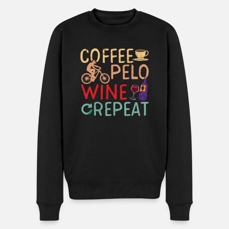 Café Pelo Vin Répétition - Pull Premium bio Homme - noir