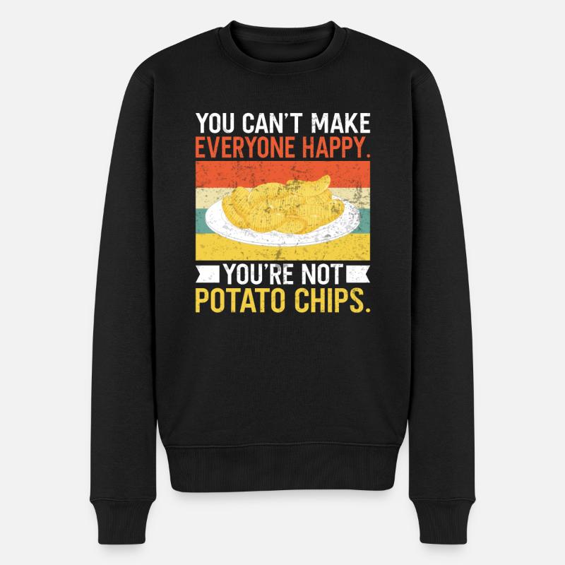 Kartoffelchips Geschenk - Männer Premium Bio Pullover - Schwarz