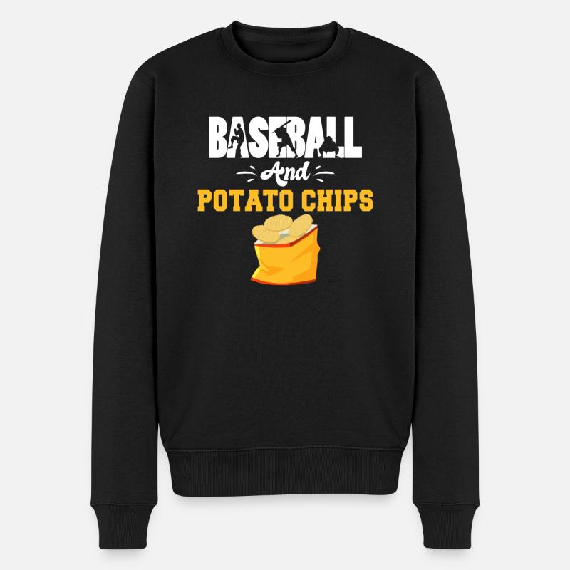 Potato Chips Gift - Men's Premium Organic Jumper - black