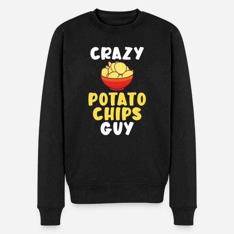 Kartoffelchips Geschenk - Männer Premium Bio Pullover - Schwarz